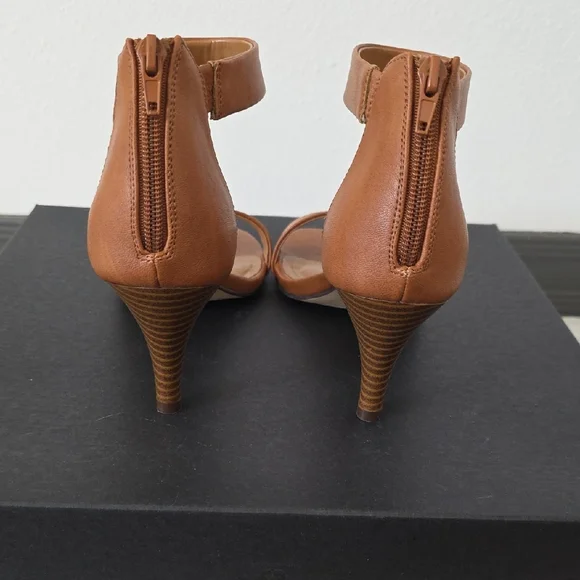 Style & Co. Cognac Open-Toe Ankle-Strap Heels - Picture 3 of 6